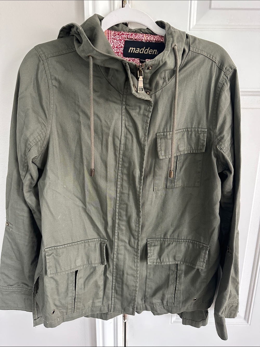 Madden Olive Utility Hooded Jacket
